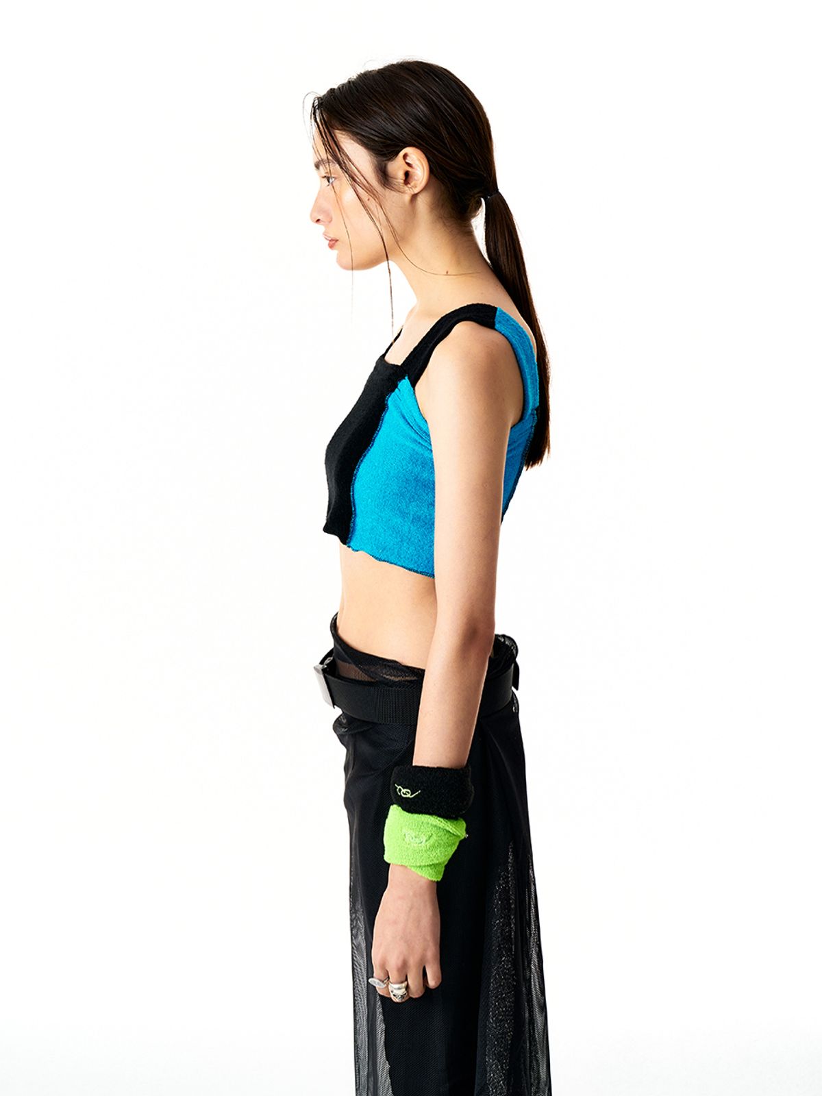 와이이이엘(YEEL) Contrast Terry Top Blue