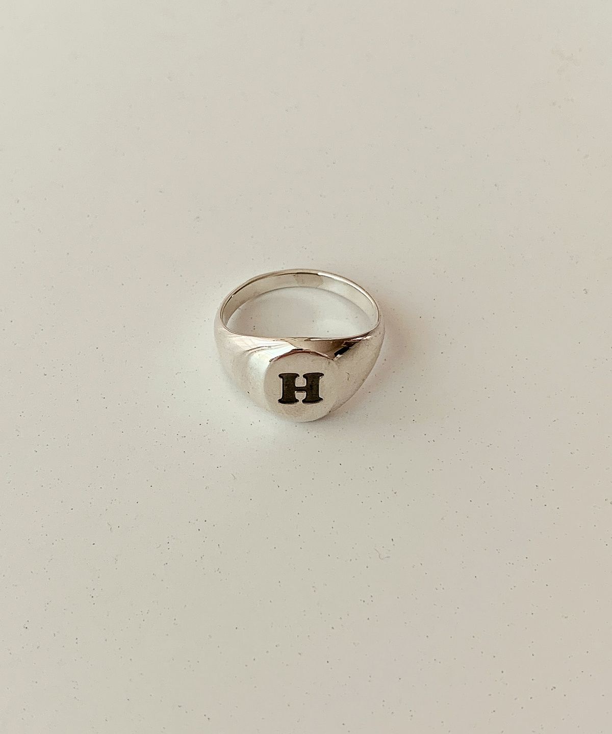 코드에이치(CODE.H) (Silver 925) 볼드 이니셜  반지
