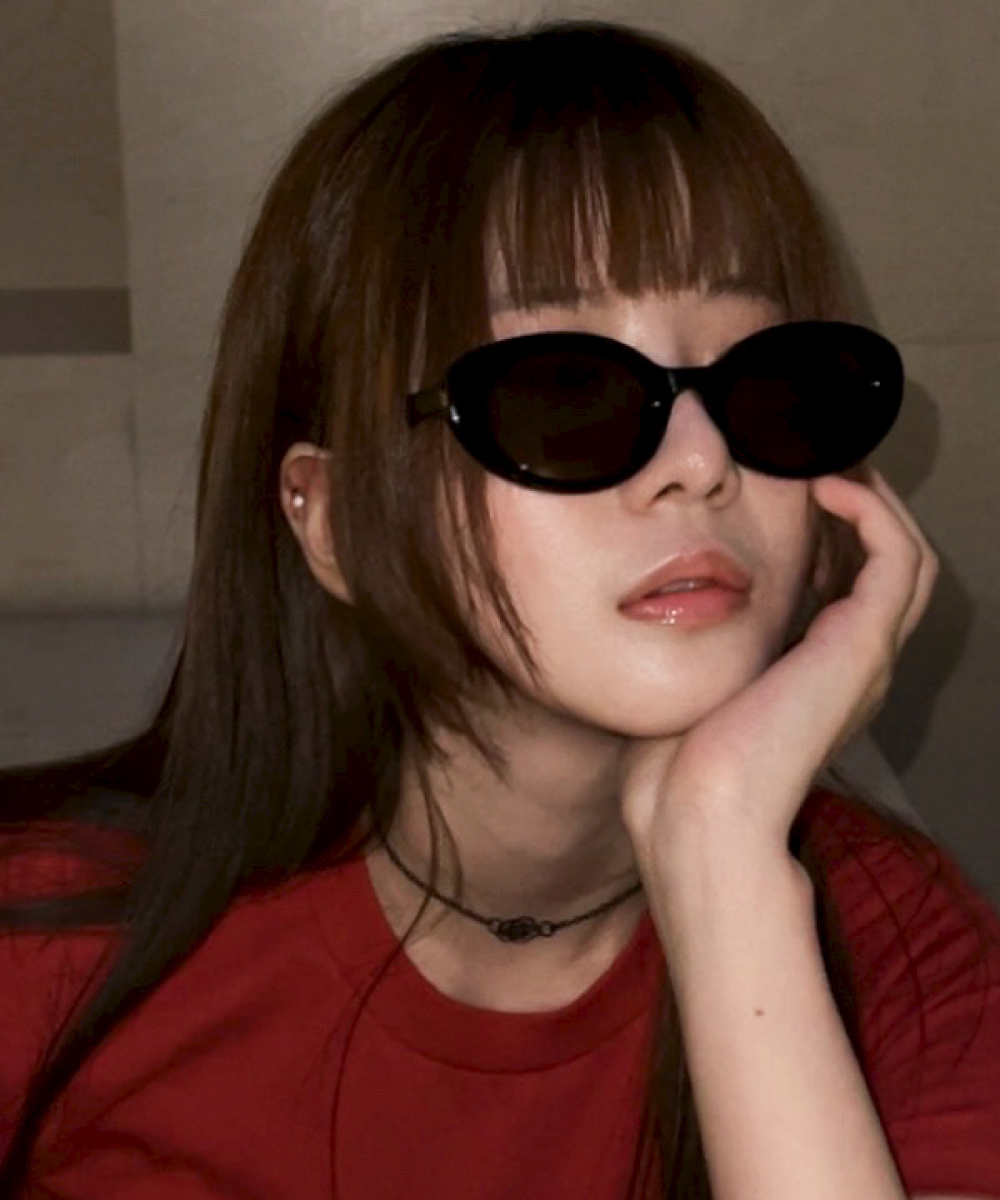 MUSINSA | HANGLE EYEWEAR Korean Oval Sunglasses Brown