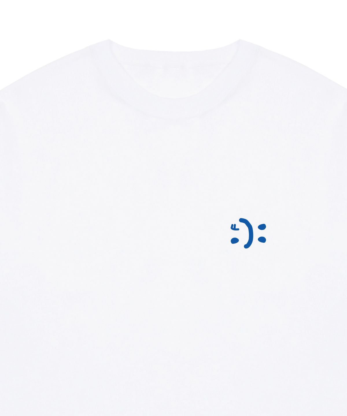 그레이버(GRAVER) [UNISEX]스몰 더블 드로잉스마일 반팔티_화이트