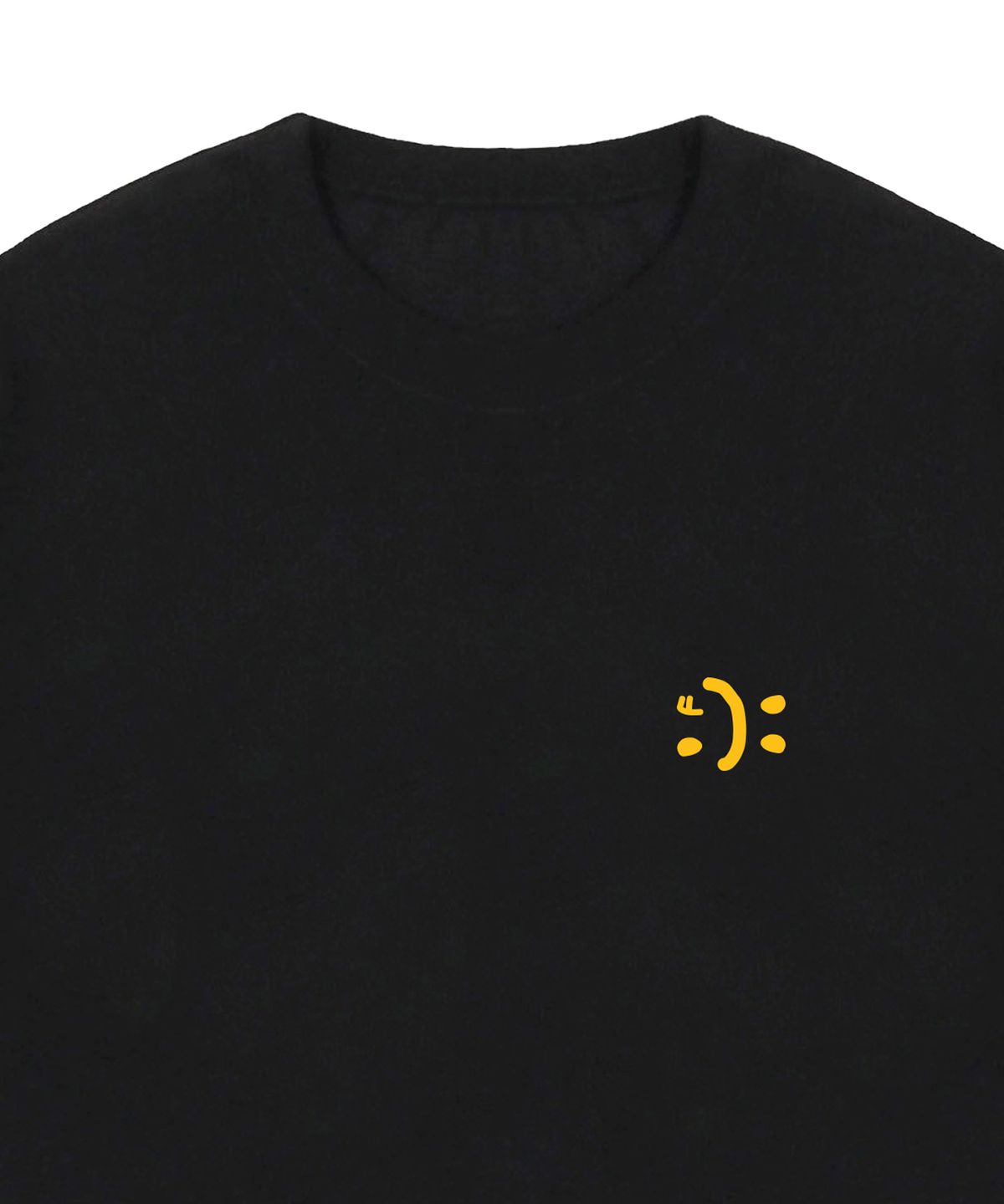 그레이버(GRAVER) [UNISEX]스몰 더블 드로잉스마일 반팔티_블랙