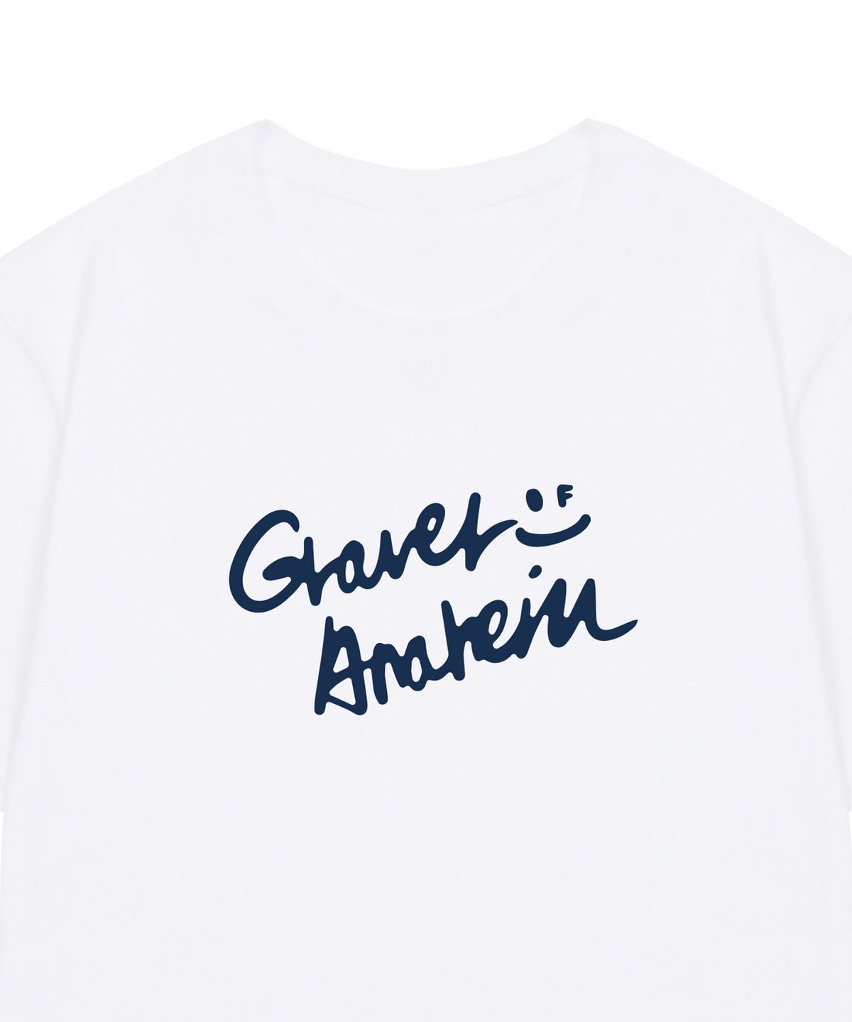 그레이버(GRAVER) [WOMAN]드로잉 로고 스마일 슬림 반팔티_화이트