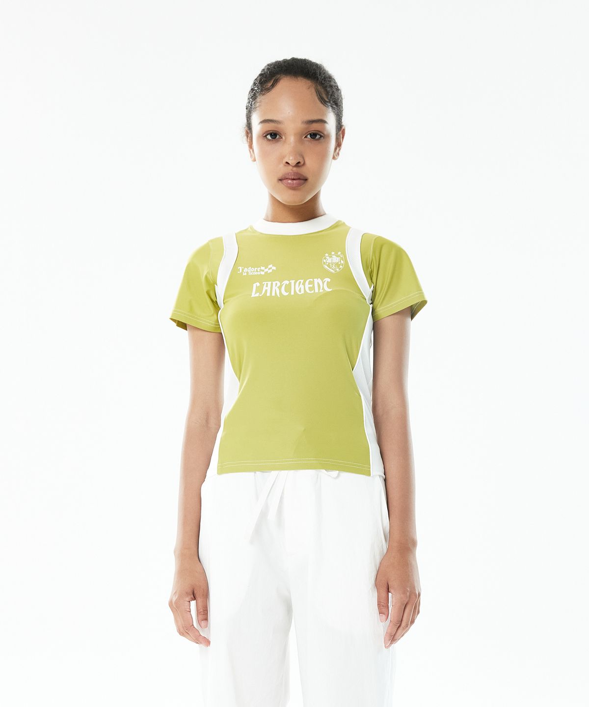 라티젠(LARTIGENT) LLS MESH JERSEY TOP(OLIVE GREEN)