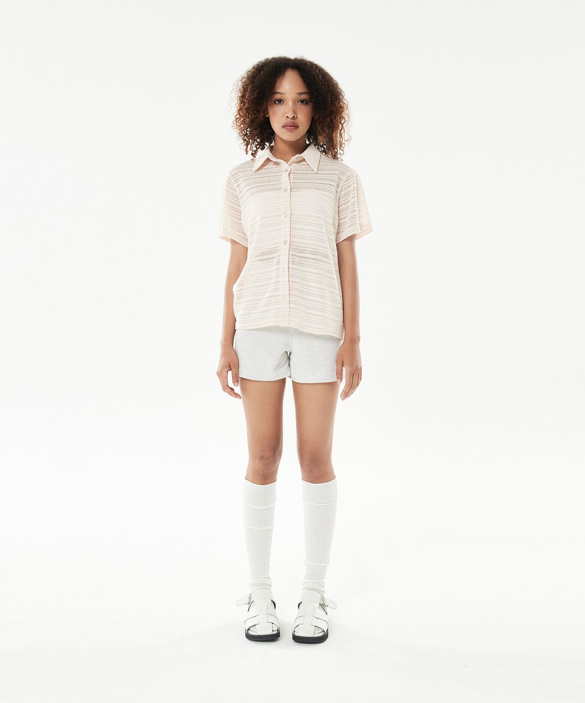 라티젠(LARTIGENT) LLS RIBBED SHORTS(BEIGE)