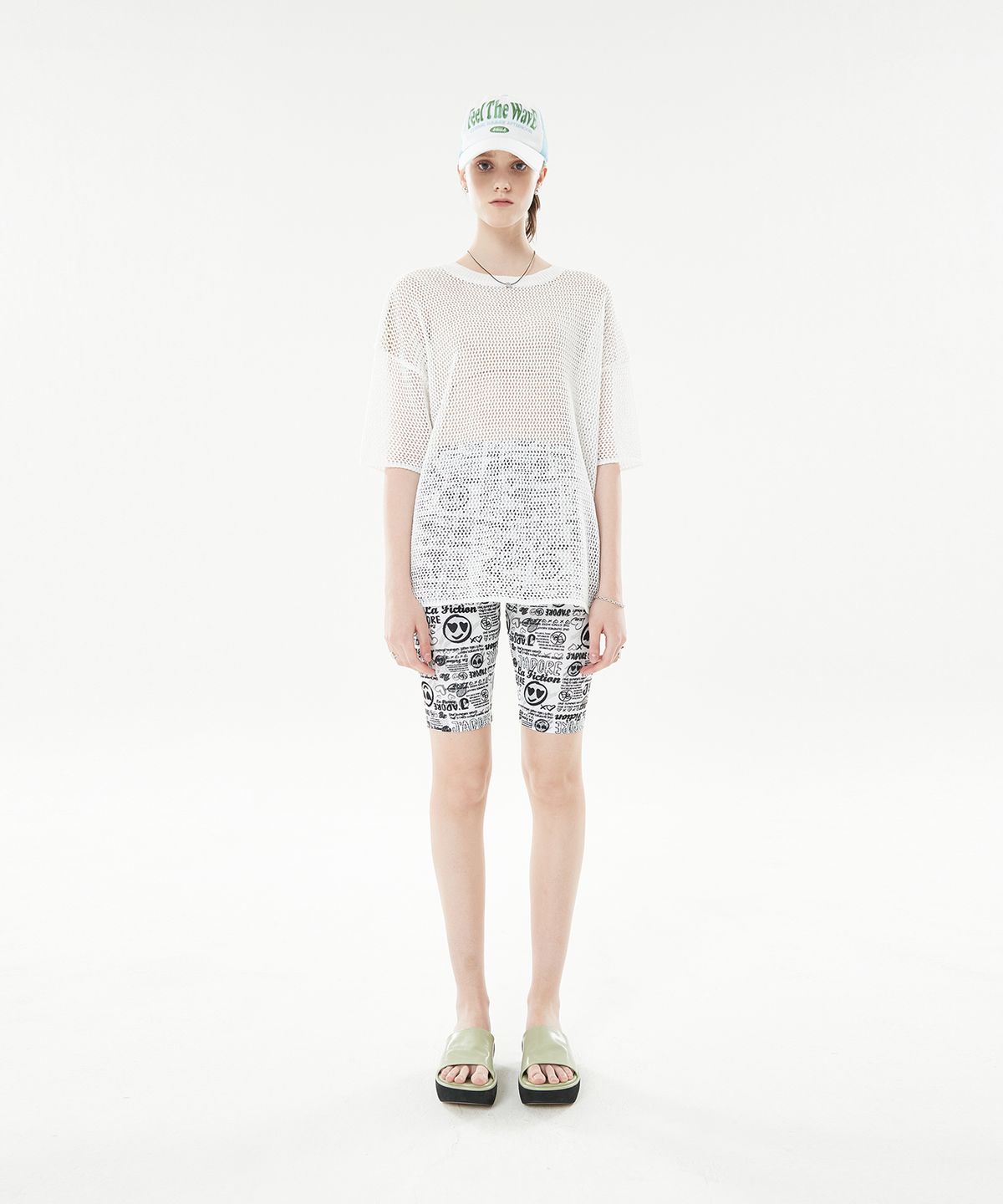 라티젠(LARTIGENT) LLS SMILE BIKE SHORTS(WHITE)