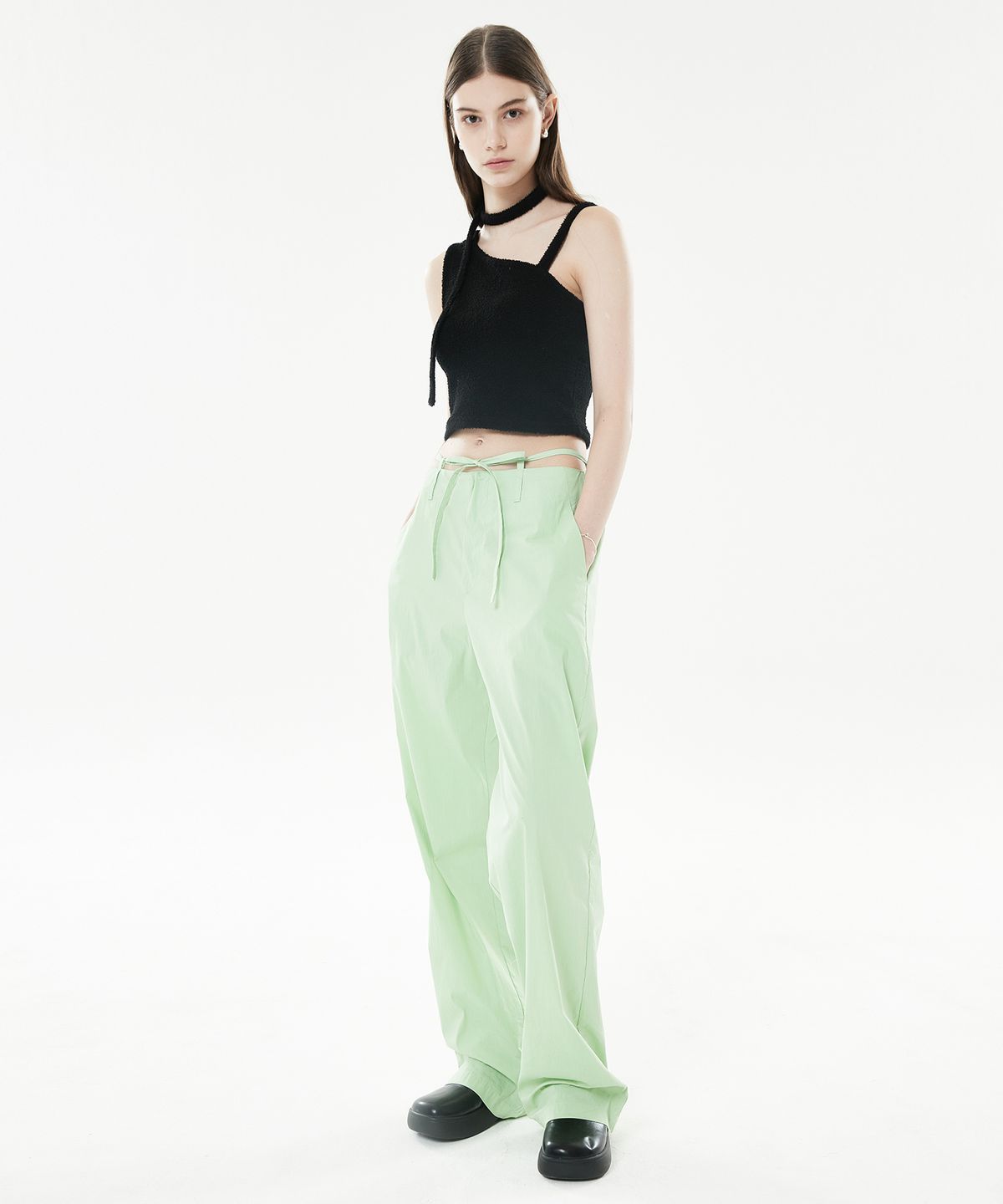 라티젠(LARTIGENT) LLS RIBBON PANTS(LIGHT GREEN)