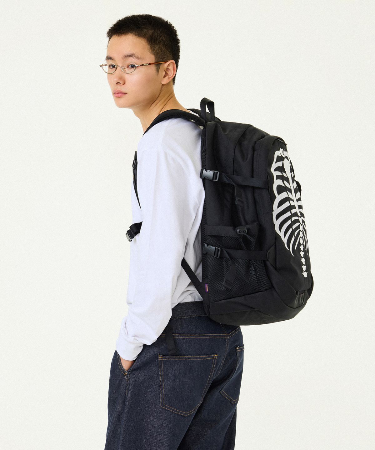 라퍼(LAUGHER) BONE BACKPACK - BLACK