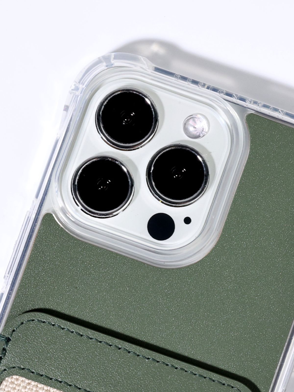 디자인스킨(DESIGNSKIN) 캔버스 레더 포켓 카드수납 케이스 올리브