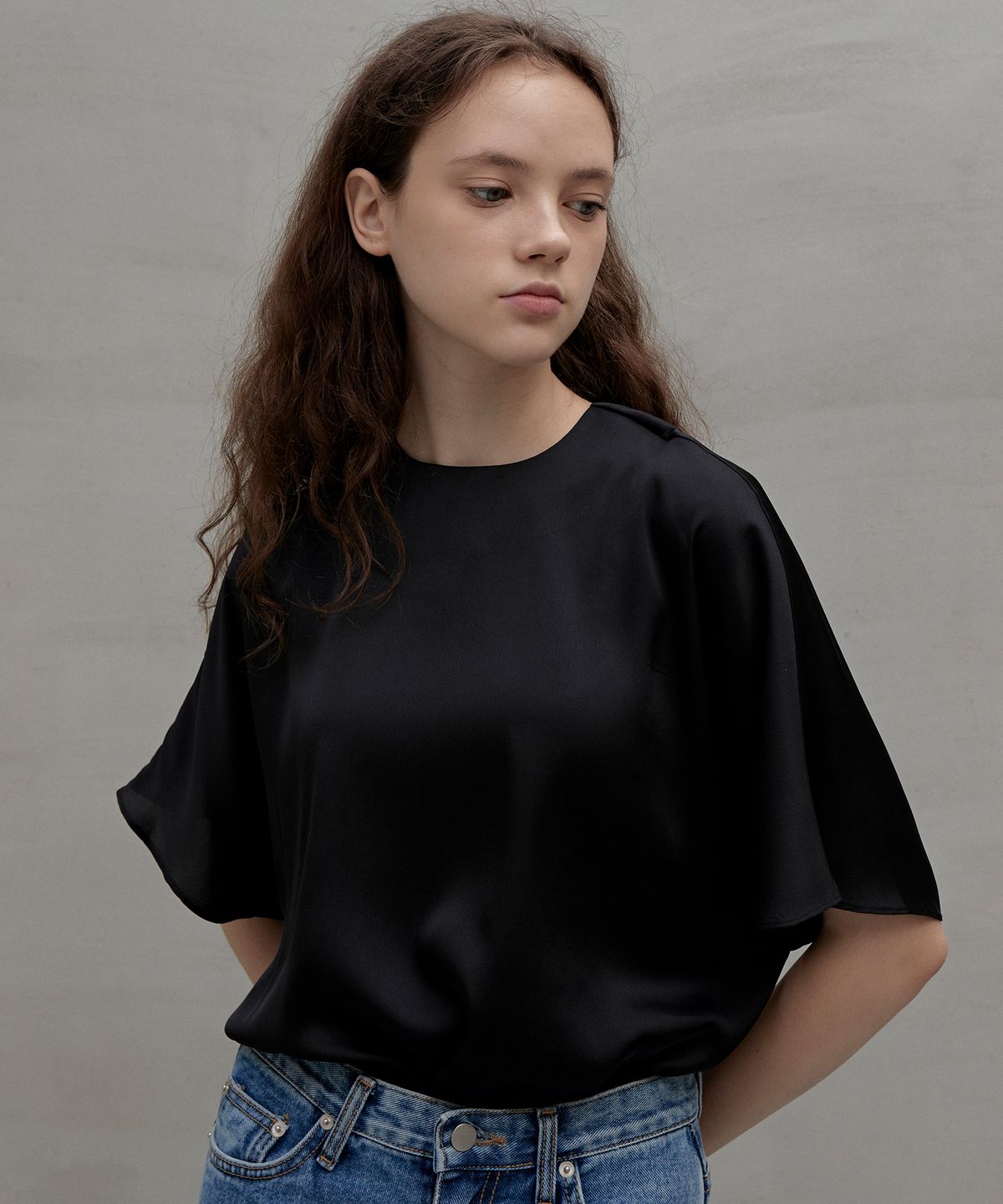 랭5(LANG5) [KALE] OVER-FIT BLOUSE [케일] 오버핏 블라우스