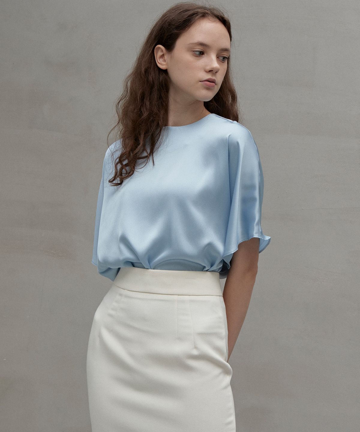 랭5(LANG5) [KALE] OVER-FIT BLOUSE [케일] 오버핏 블라우스