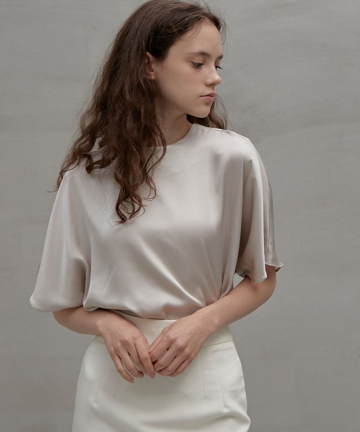 랭5(LANG5) [KALE] OVER-FIT BLOUSE [케일] 오버핏 블라우스