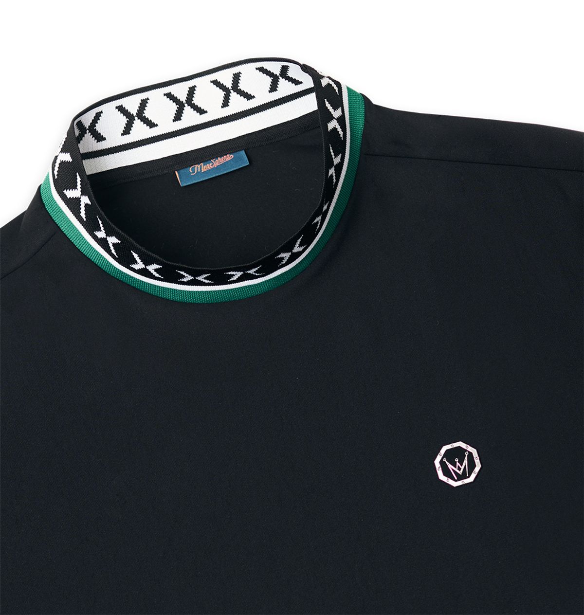 미스페라(MEASPHERA) MEN SLIM-FIT HIGH NECK T-SHIRT BLACK