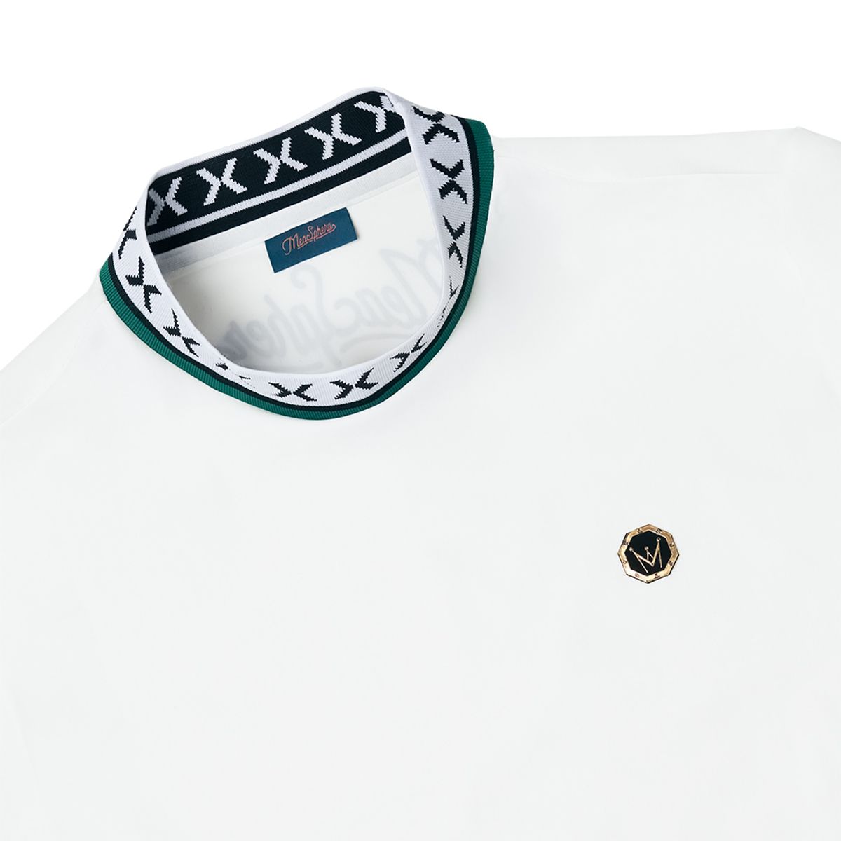 미스페라(MEASPHERA) MEN SLIM-FIT HIGH NECK T-SHIRT WHITE