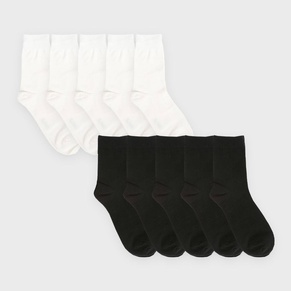 삭스에이(SOCKSA) [10PACK] 베이직 200N 데일리 무지 미들 긴양말 10컬러