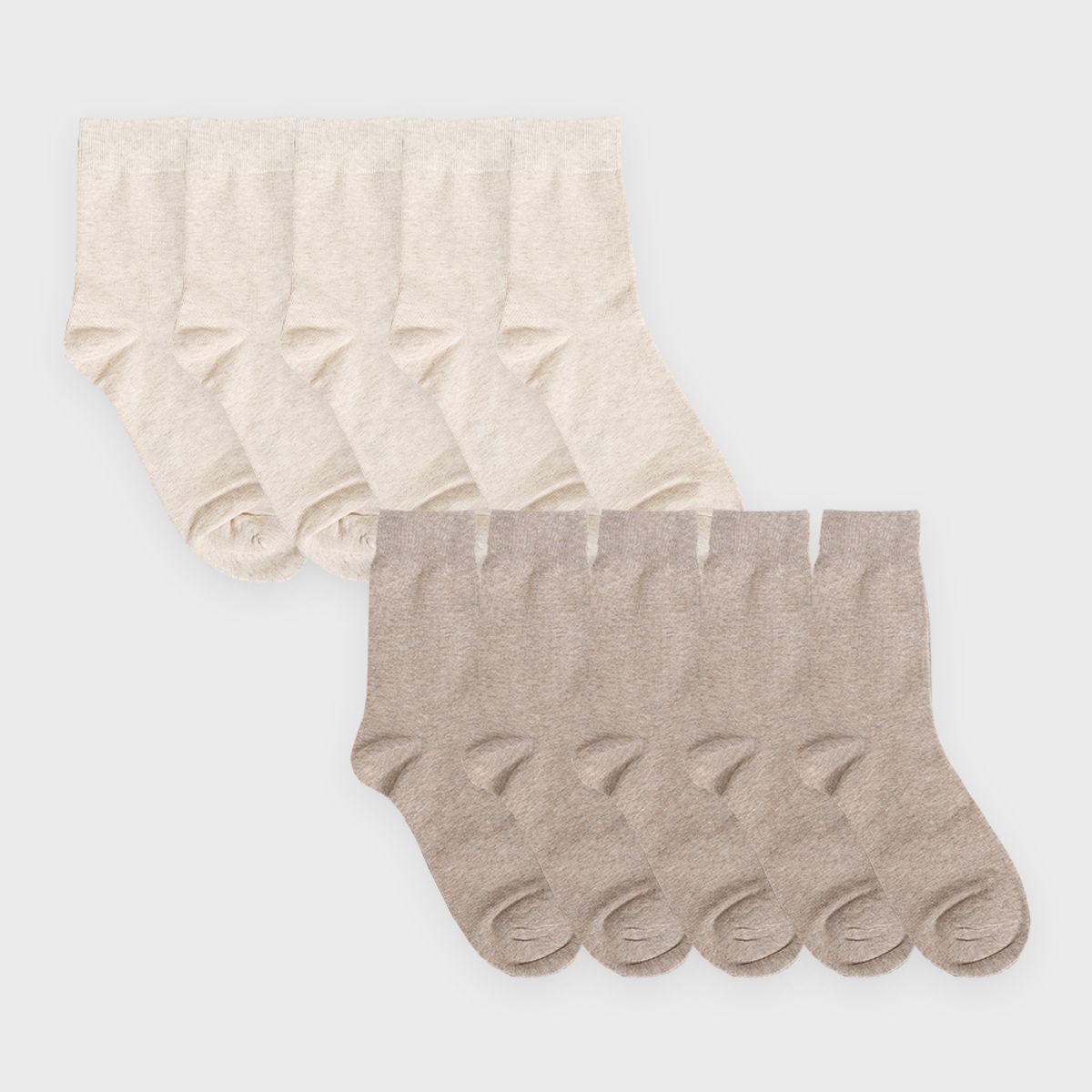 삭스에이(SOCKSA) [10PACK] 베이직 200N 데일리 무지 미들 긴양말 10컬러