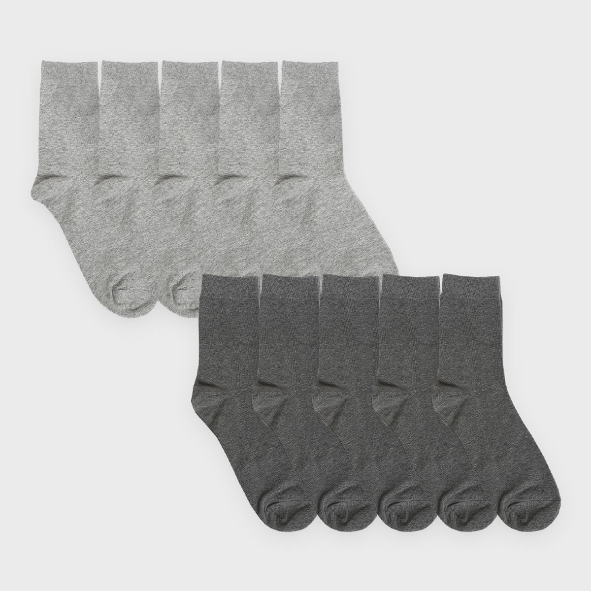 삭스에이(SOCKSA) [10PACK] 베이직 200N 데일리 무지 미들 긴양말 10컬러