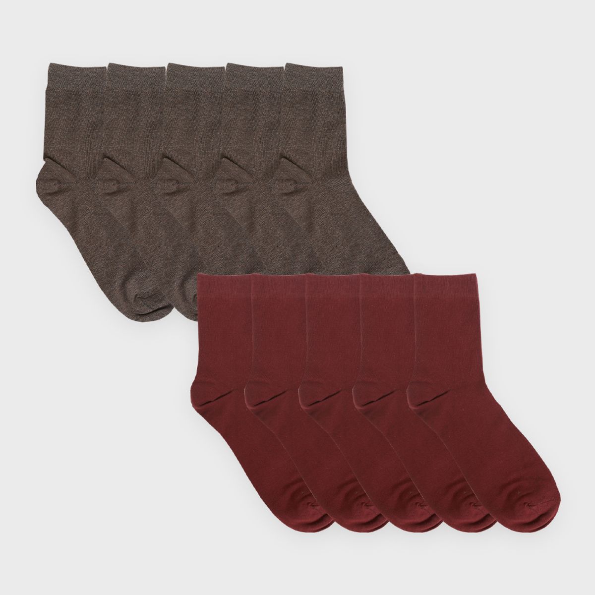 삭스에이(SOCKSA) [10PACK] 베이직 200N 데일리 무지 미들 긴양말 10컬러