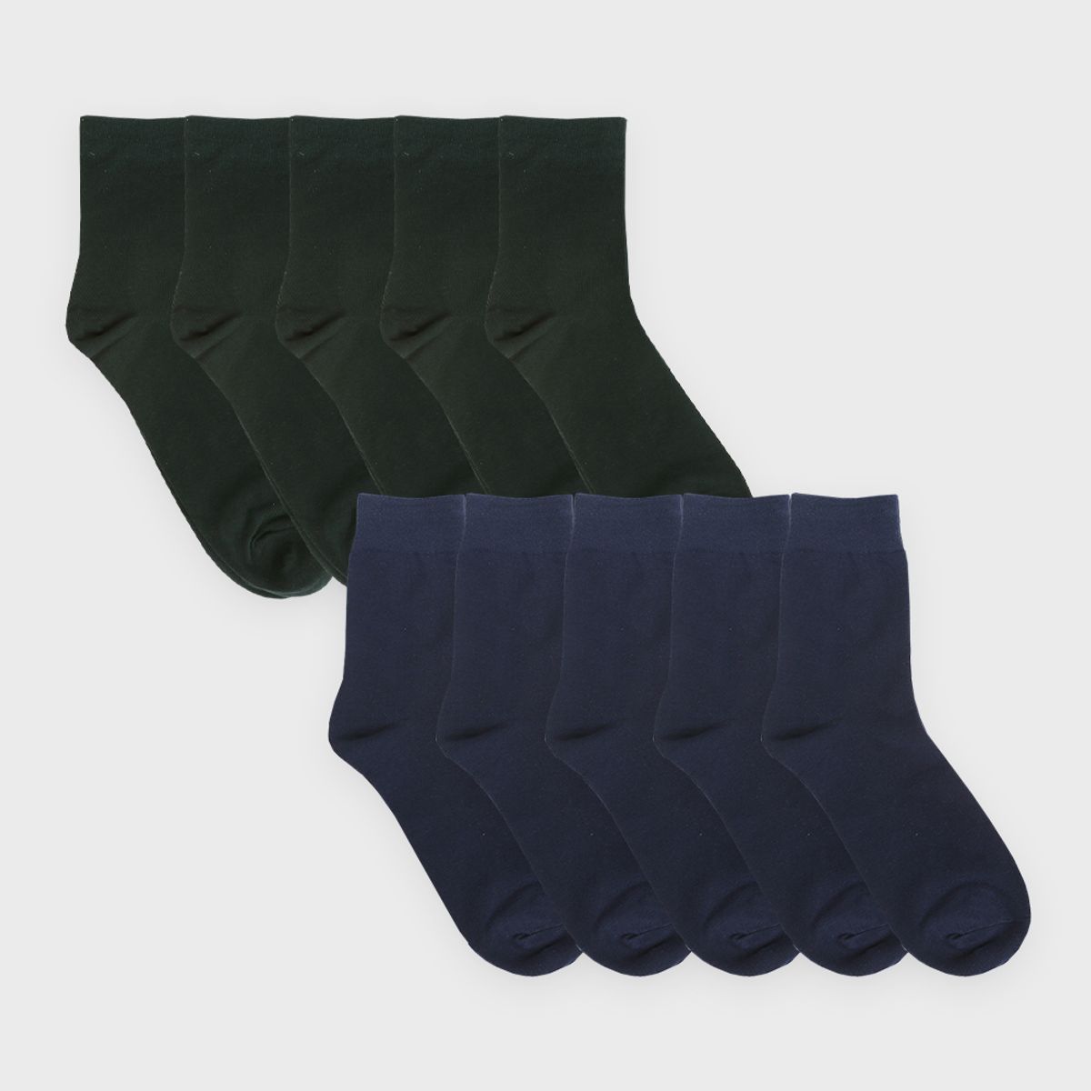 삭스에이(SOCKSA) [10PACK] 베이직 200N 데일리 무지 미들 긴양말 10컬러