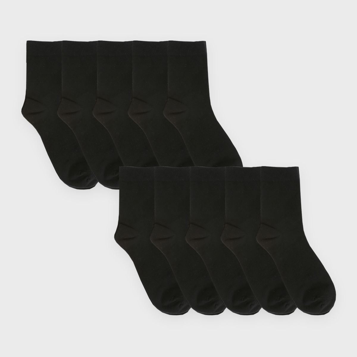 삭스에이(SOCKSA) [10PACK] 베이직 200N 데일리 무지 미들 긴양말 10컬러