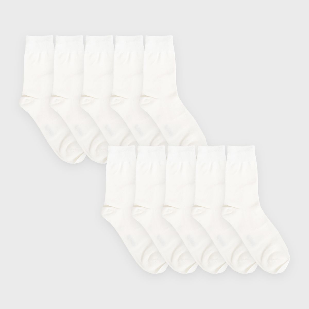 삭스에이(SOCKSA) [10PACK] 베이직 200N 데일리 무지 미들 긴양말 10컬러