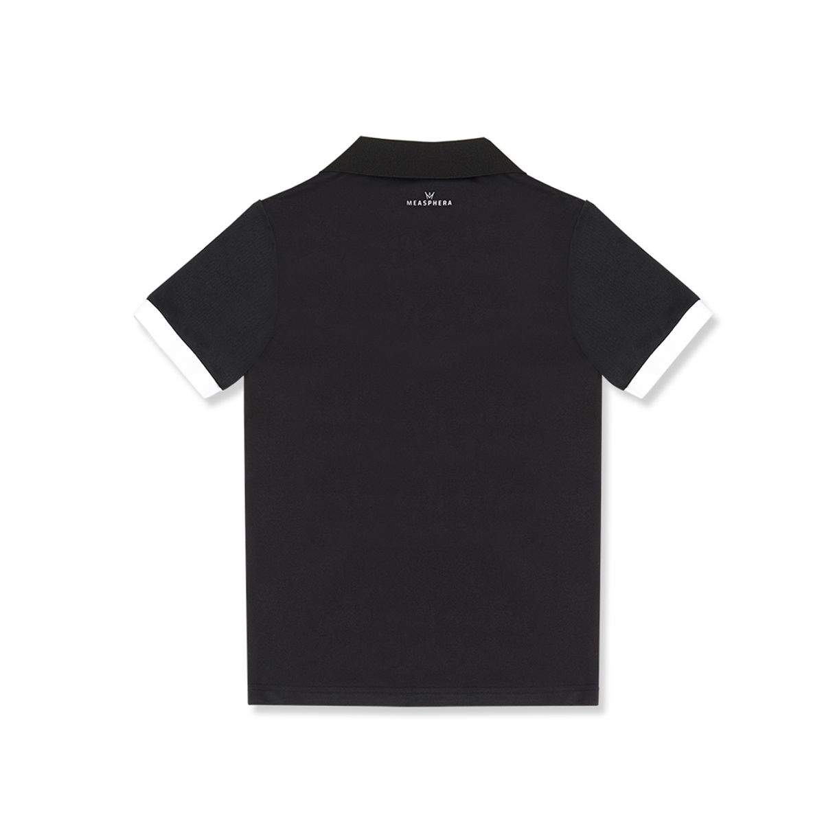 미스페라(MEASPHERA) WOMEN REGULAR-FIT OPEN COLLAR POLO SHIRT BLACK