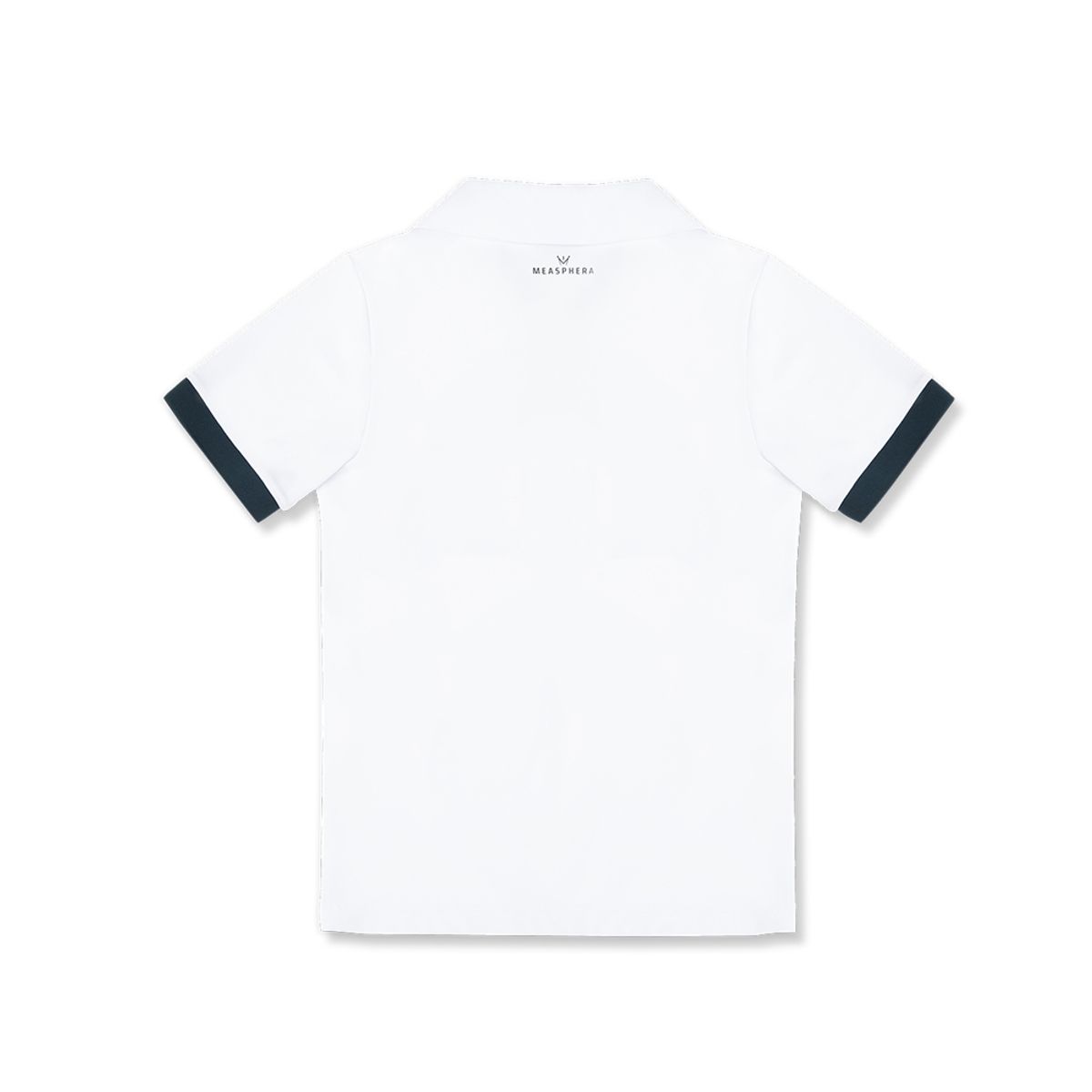 미스페라(MEASPHERA) WOMEN REGULAR-FIT OPEN COLLAR POLO SHIRT WHITE