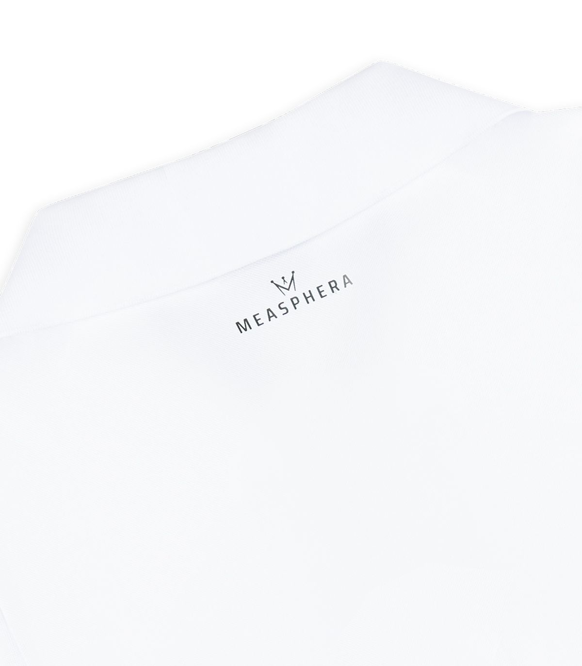 미스페라(MEASPHERA) WOMEN REGULAR-FIT OPEN COLLAR POLO SHIRT WHITE