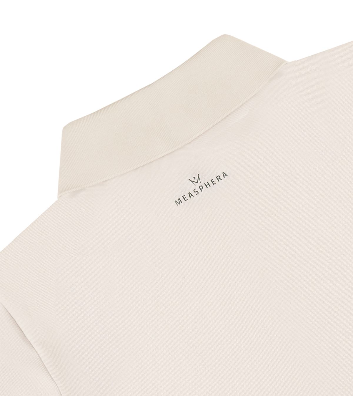 미스페라(MEASPHERA) WOMEN REGULAR-FIT OPEN COLLAR POLO SHIRT BEIGE