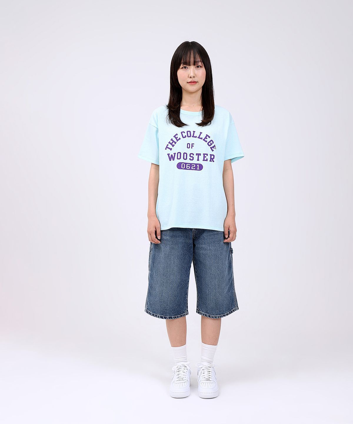 플로피엔디스크(FLOPPY&DISK) C.W print T-shirt_mint