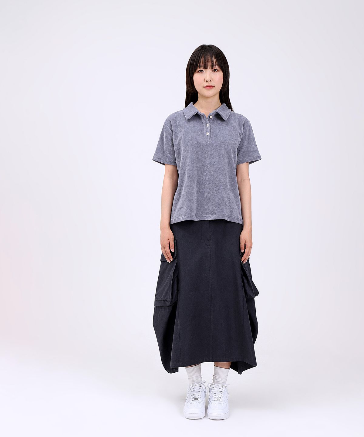 플로피엔디스크(FLOPPY&DISK) Terry Collar T-shirts_purple