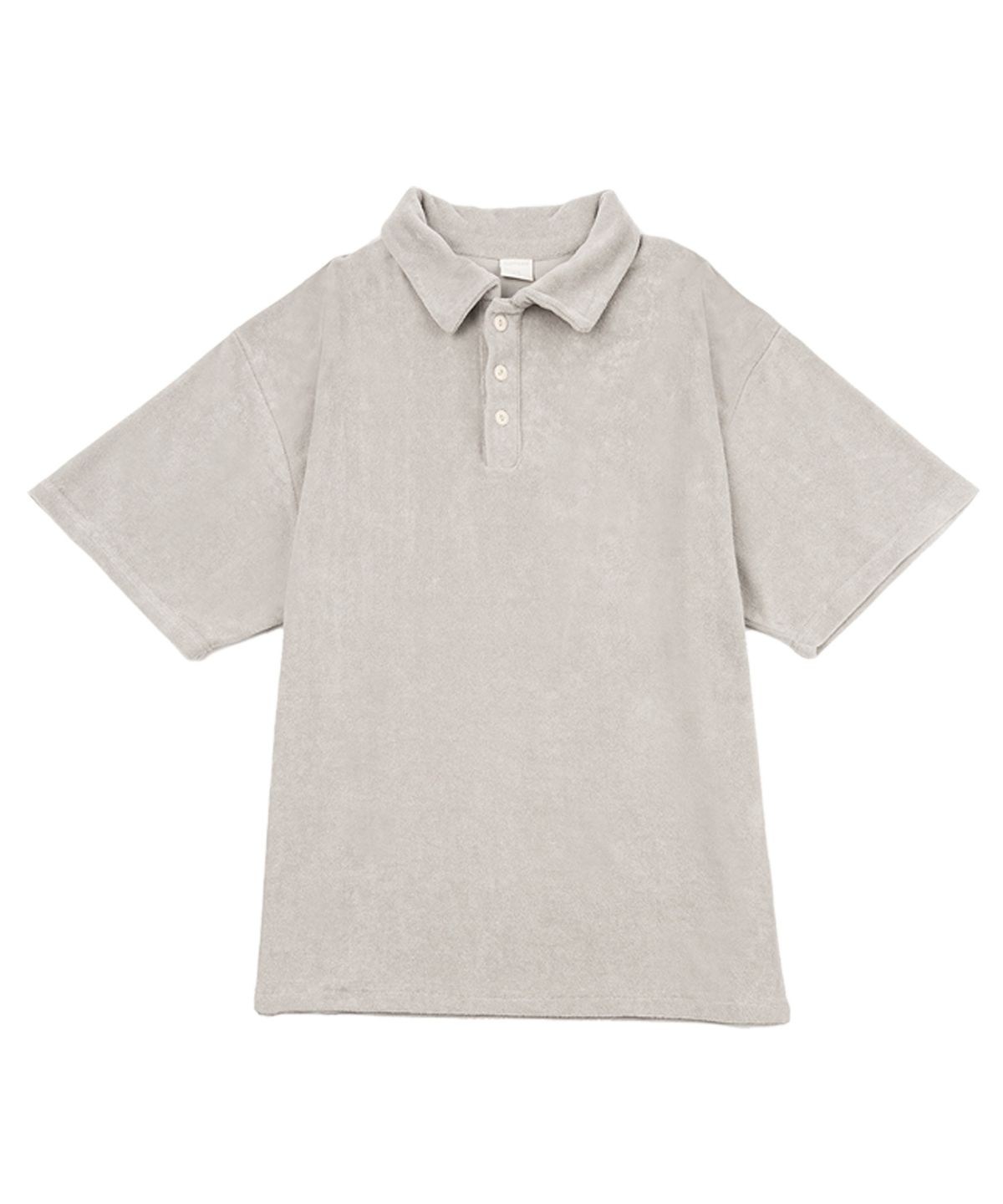 플로피엔디스크(FLOPPY&DISK) Overfit Terry Collar T-shirts_gray