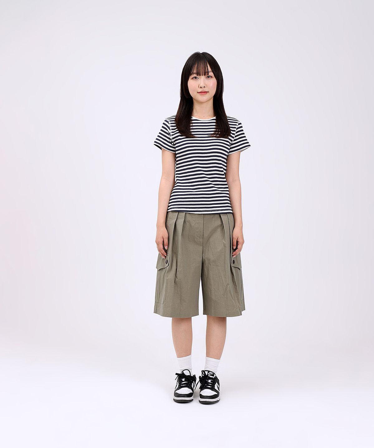 플로피엔디스크(FLOPPY&DISK) Wide Cargo pants_light khaki W