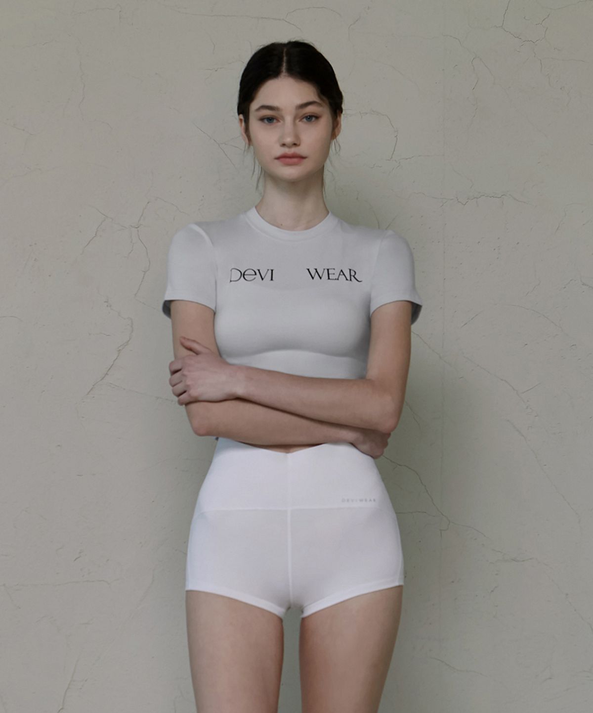 데비웨어(DEVIWEAR) 딜라잇 코튼 크롭티 DEVI-T0085-라이트그레이