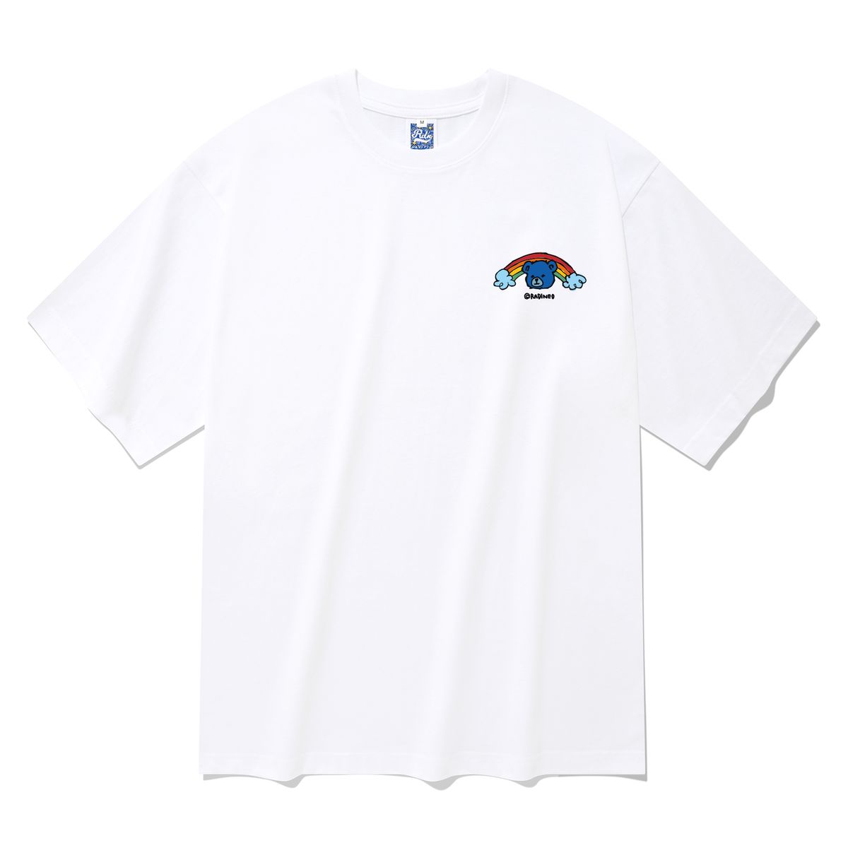 라디네오(RADINEO) 레인보우 베어 반팔 티셔츠 화이트