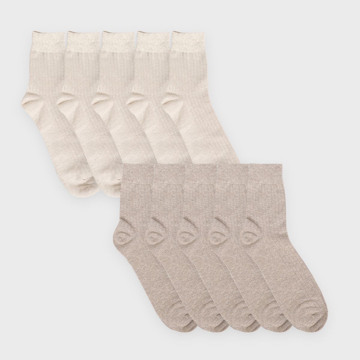 삭스에이(SOCKSA) [10PACK] 베이직 200N 와이드 골지 미들 긴양말
