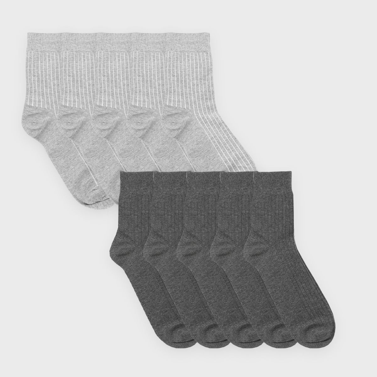 삭스에이(SOCKSA) [10PACK] 베이직 200N 와이드 골지 미들 긴양말