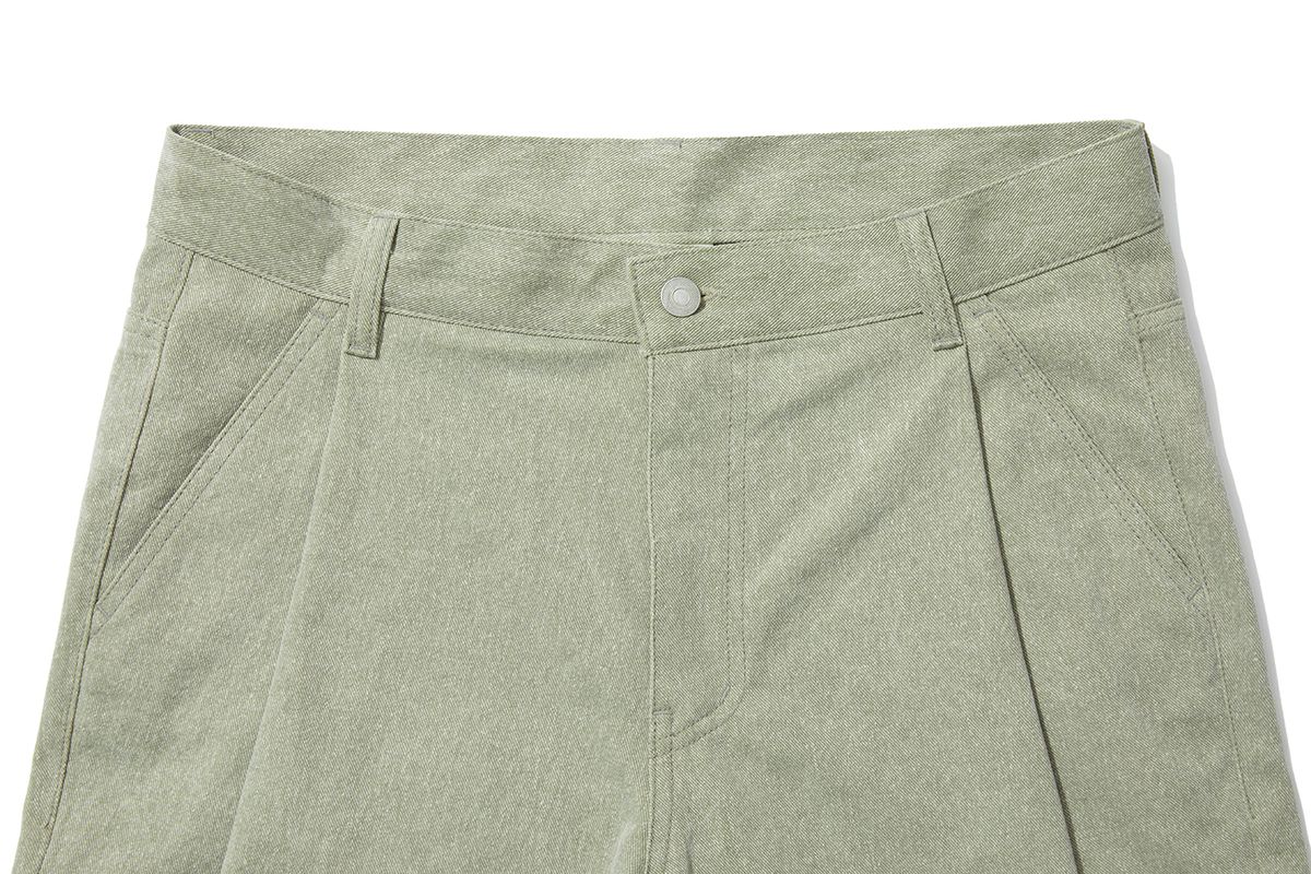 시티스트리트(CITY STREET) VINTAGE ONE TUCK PIGMENT SHORTS - KHAKI