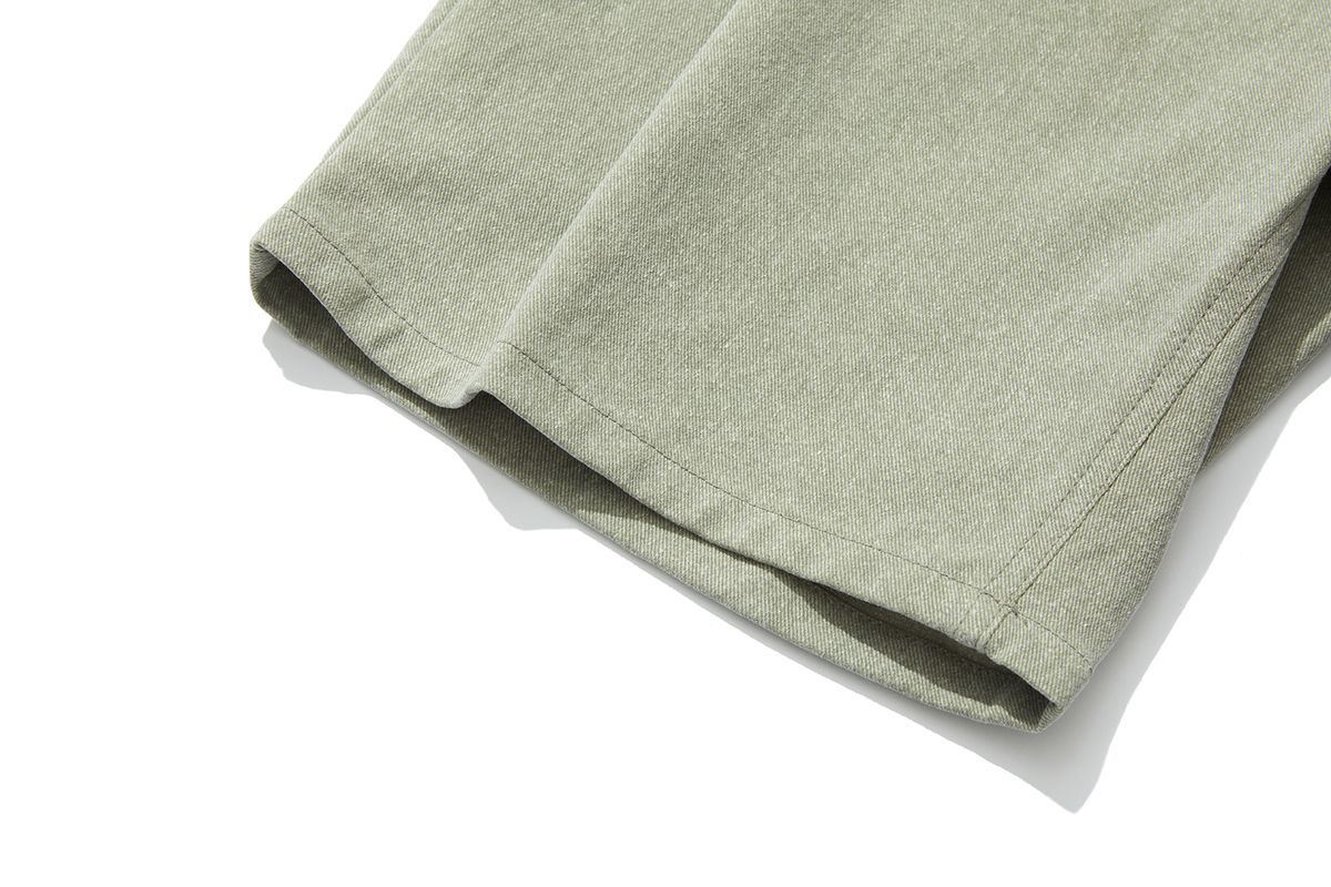 시티스트리트(CITY STREET) VINTAGE ONE TUCK PIGMENT SHORTS - KHAKI
