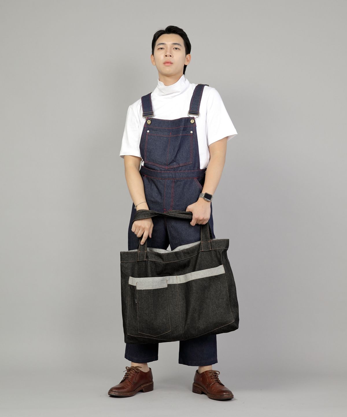 세인트크루(SAINTCREW) 시티보이 메가빅 숄더백 CBM-110 블랙 데님 BRS