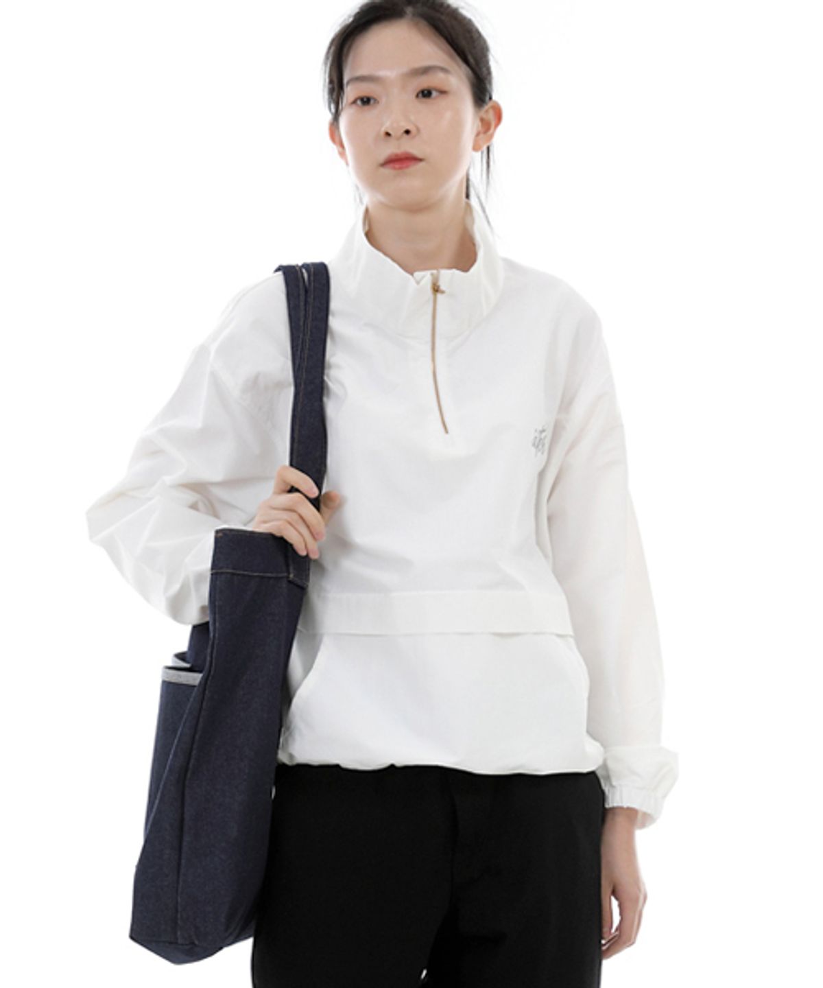 세인트크루(SAINTCREW) 펜타곤 포켓 빅사이즈 에코백 PP-108 인디고 데님 BRS