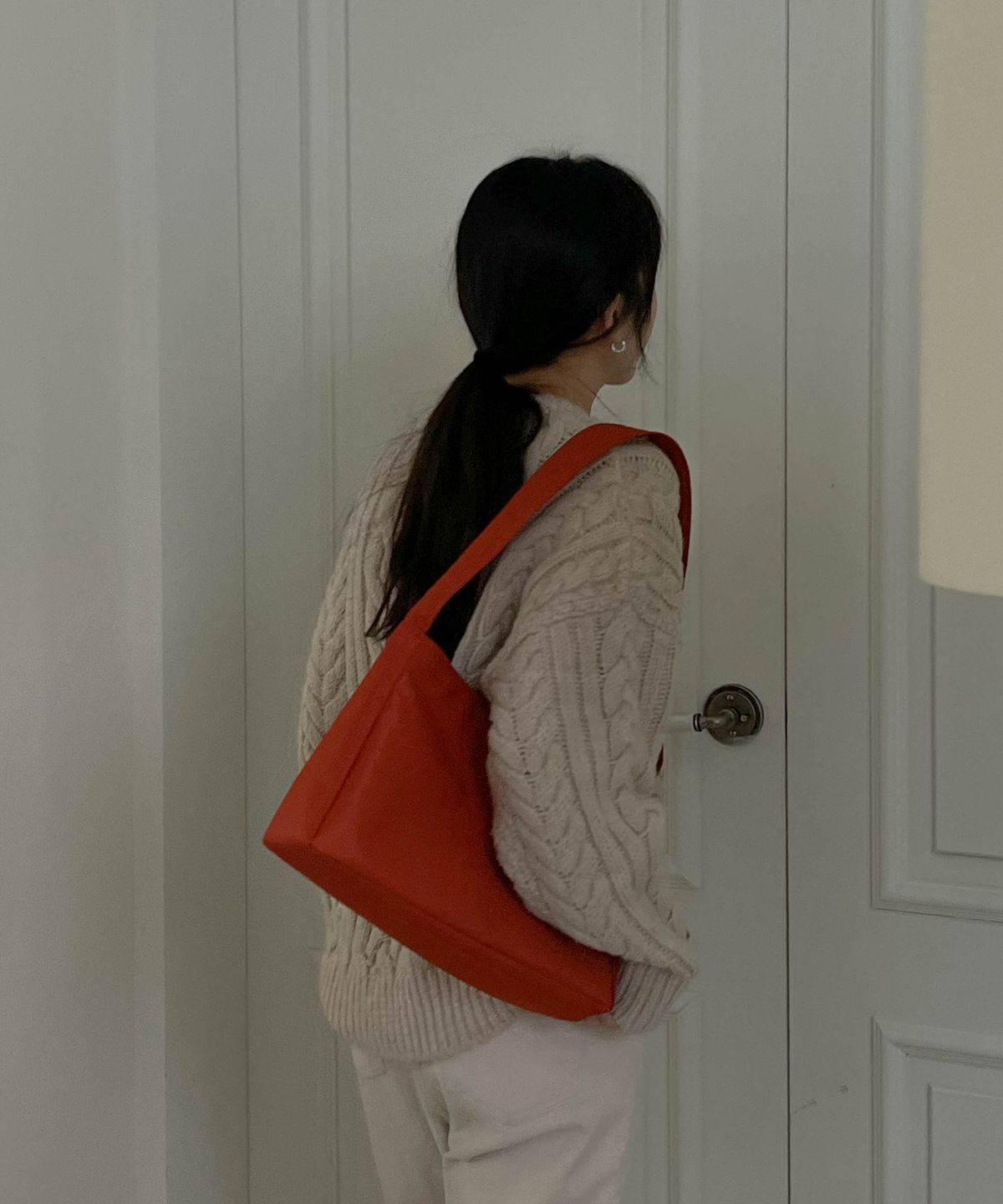 무쿠앤에보니(MUCU AND EBONY) Comfy Bag _ Orange Red