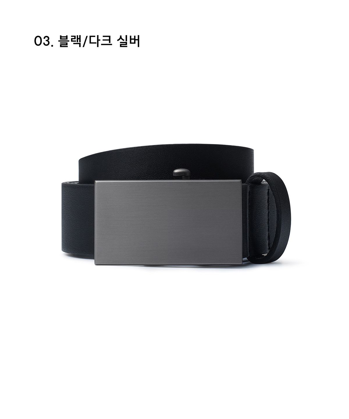 무신사 스탠다드(MUSINSA STANDARD) 오토매틱 플레이트 레더 벨트_30mm