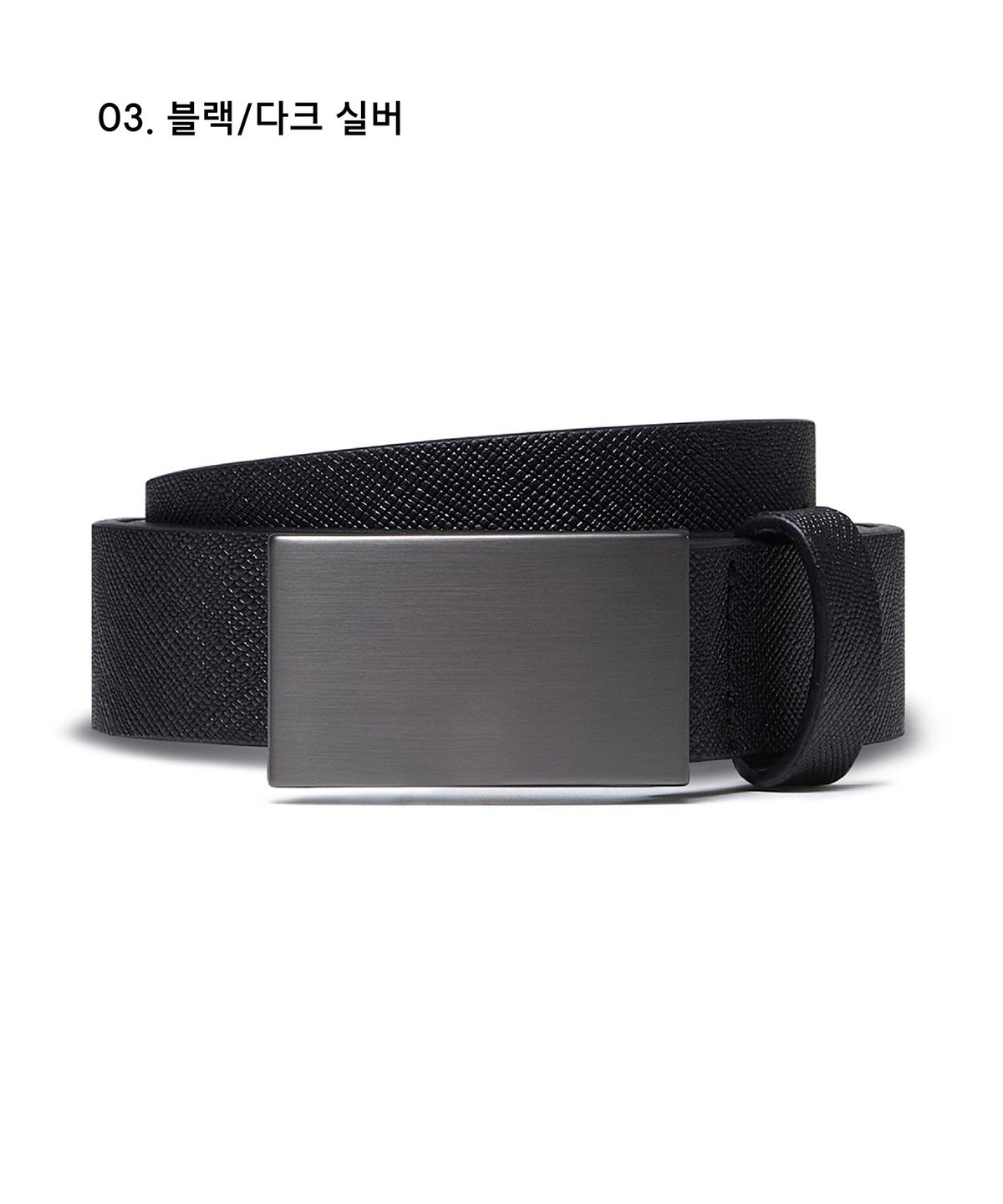 무신사 스탠다드(MUSINSA STANDARD) 플레이트 사피아노 신세틱 레더 벨트_25mm