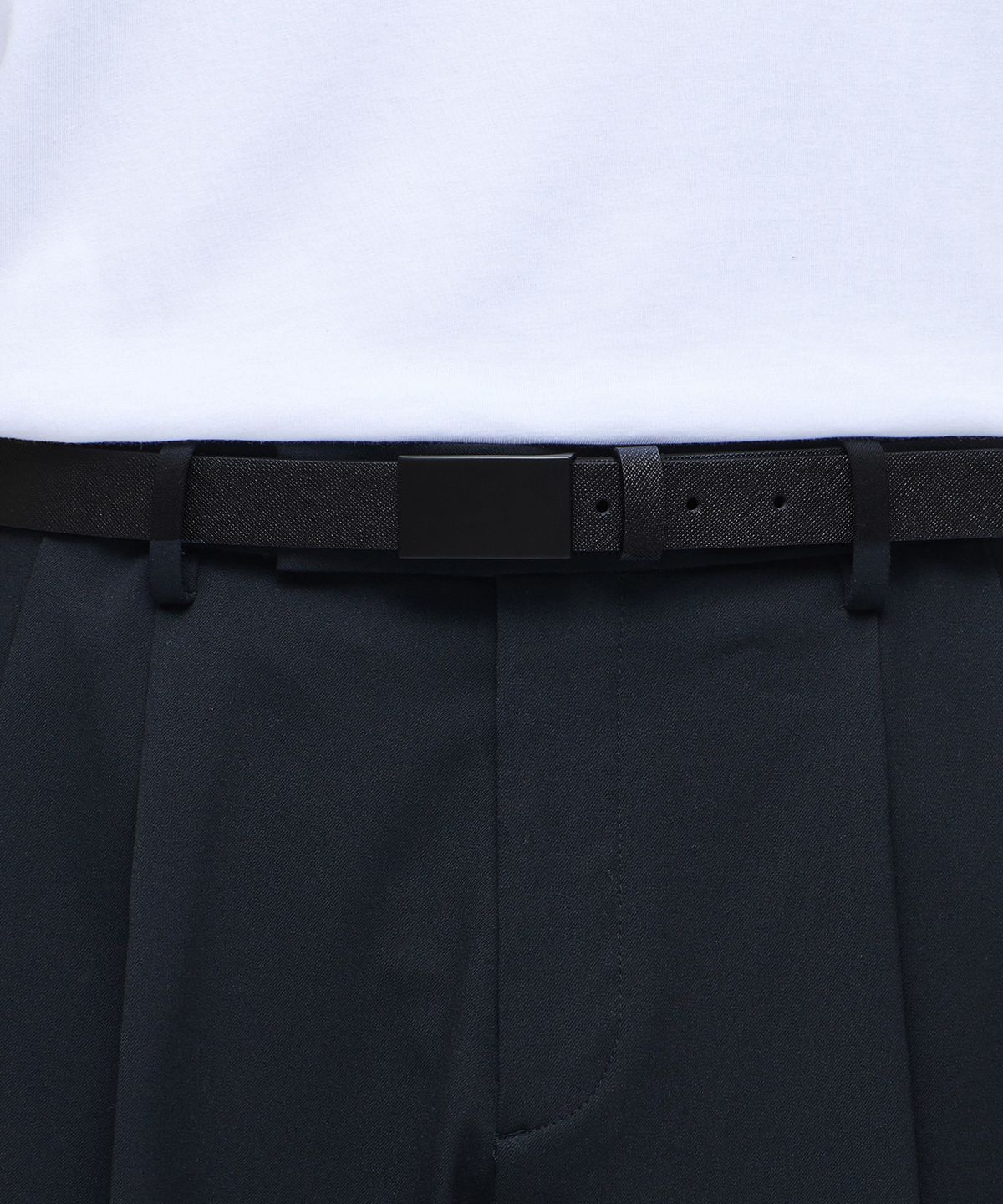 무신사 스탠다드(MUSINSA STANDARD) 플레이트 사피아노 신세틱 레더 벨트_25mm