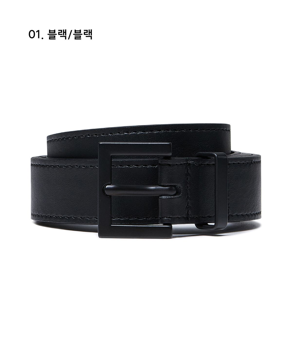 무신사 스탠다드(MUSINSA STANDARD) 렉탱글 신세틱 레더 벨트_25mm