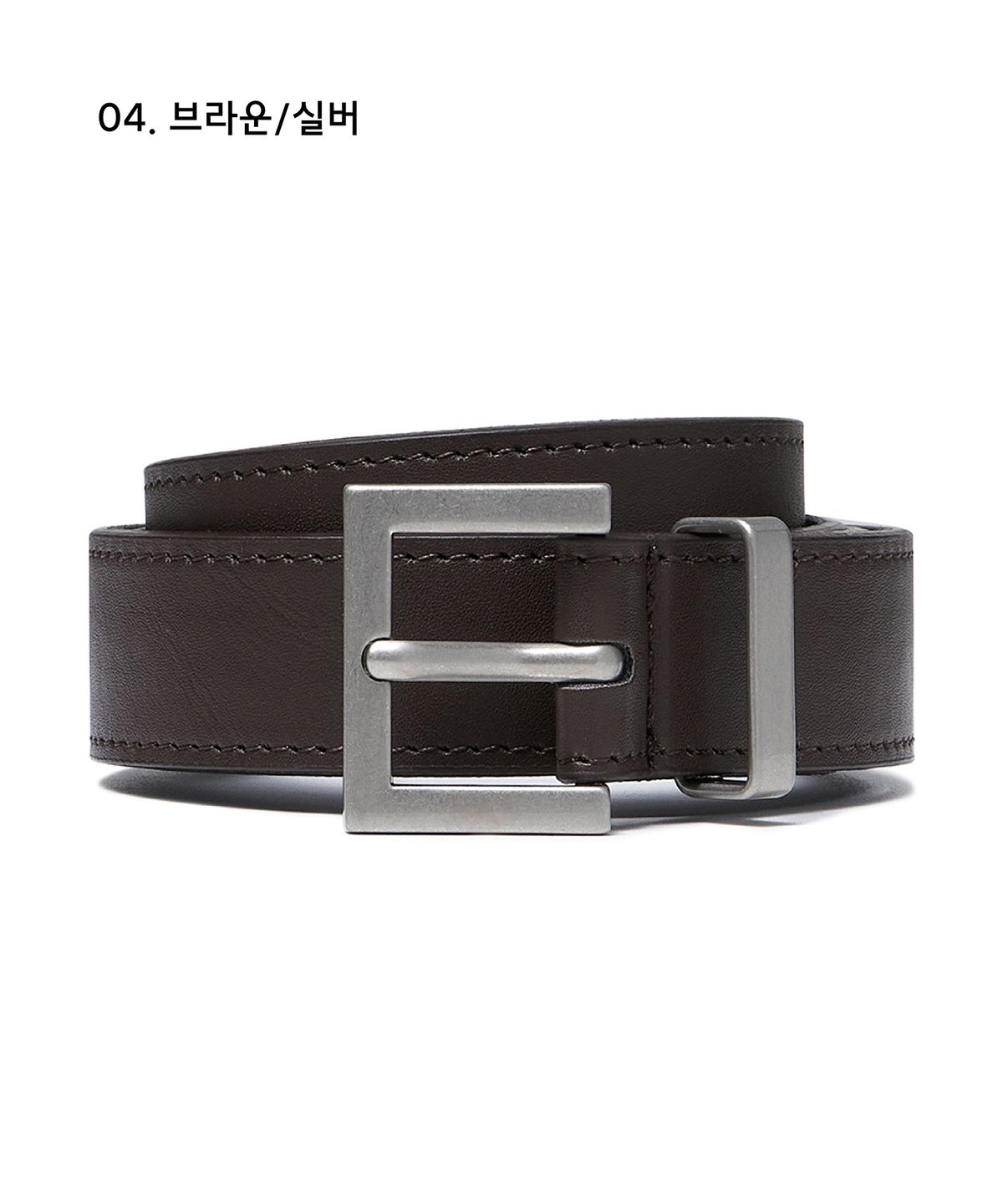 무신사 스탠다드(MUSINSA STANDARD) 렉탱글 신세틱 레더 벨트_25mm