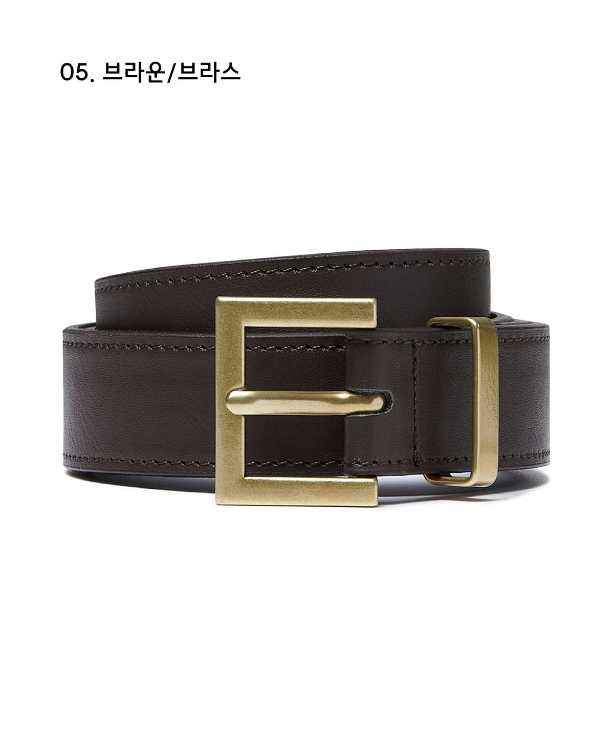 무신사 스탠다드(MUSINSA STANDARD) 렉탱글 신세틱 레더 벨트_25mm
