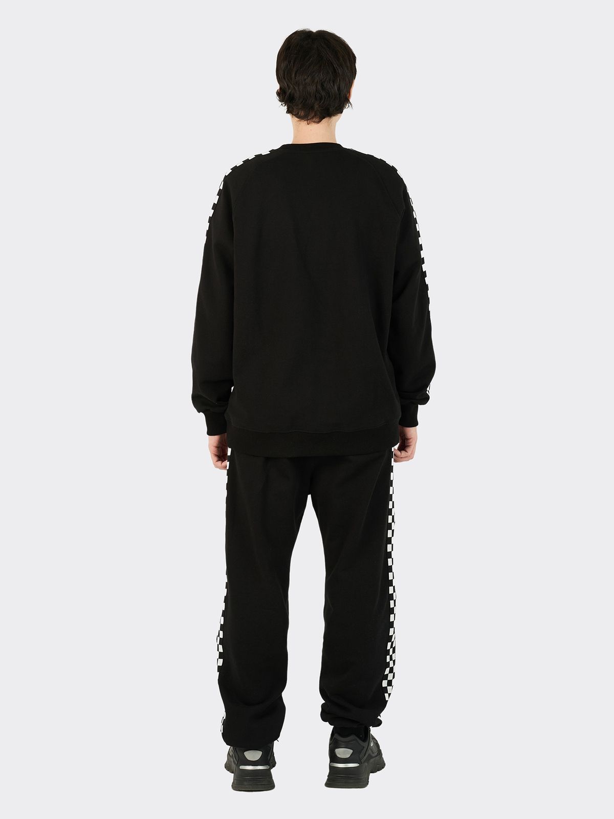 에이오엑스(AOX) Checkerboard String Sweatpants (Black)