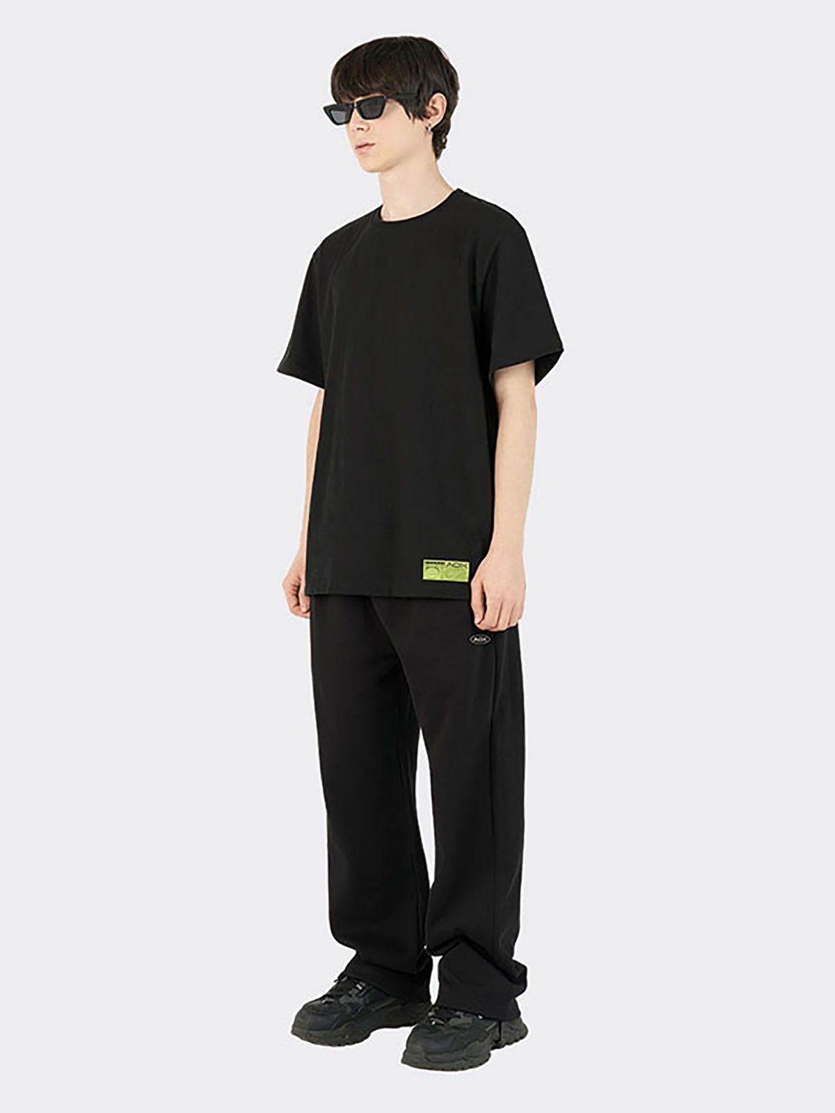 에이오엑스(AOX) String-detailed Sweatpants (Black)