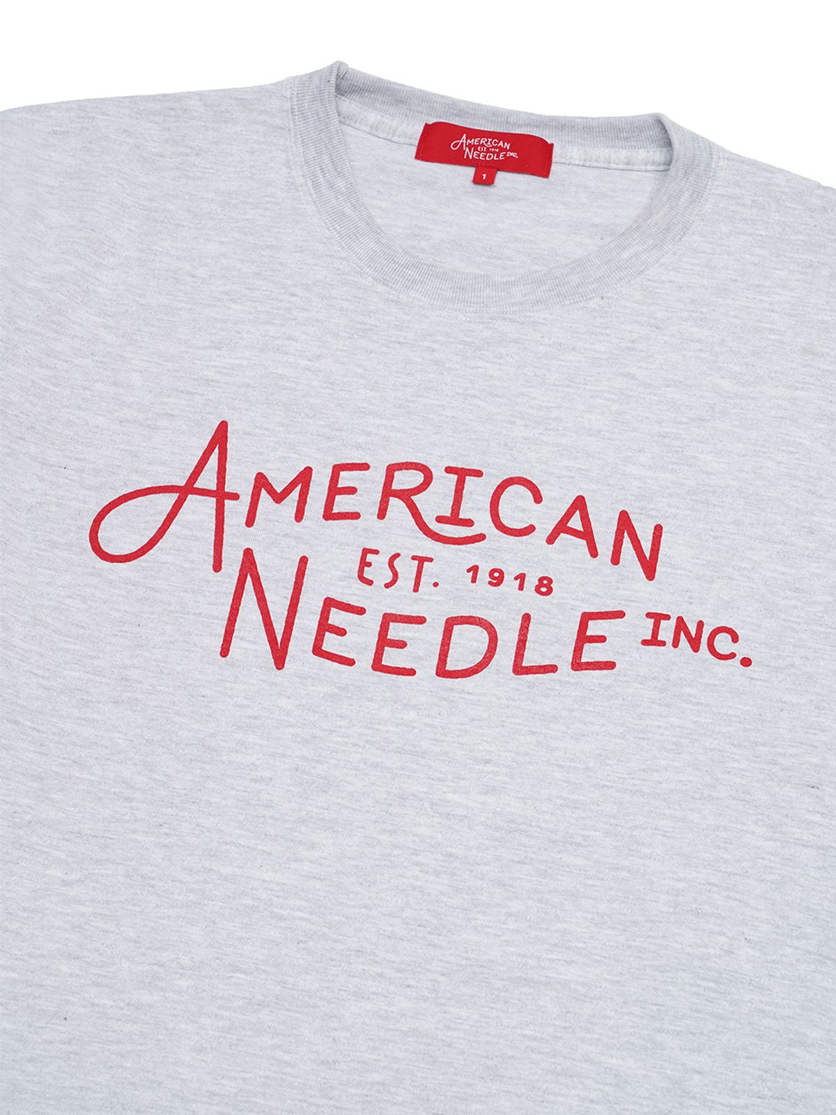아메리칸니들(AMERICAN NEEDLE) AN BASIC T-SHIRT - MIXED GREY